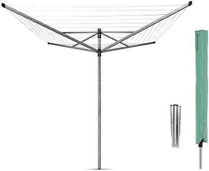 Height adjustable outdoor rotary drying rack