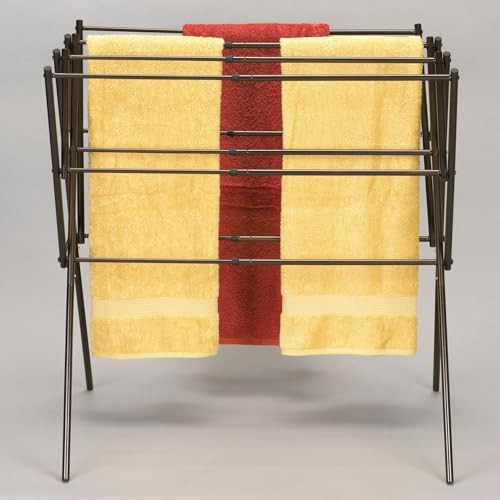 Antique bronze expandable metal drying rack — photo 4