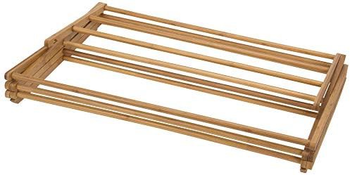 Bamboo folding rack with flat shelf — photo 3