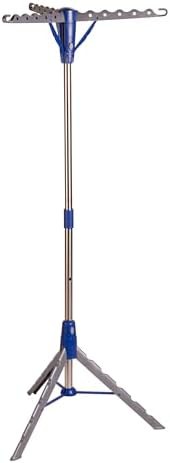 Blue steel tripod laundry stand — photo 3