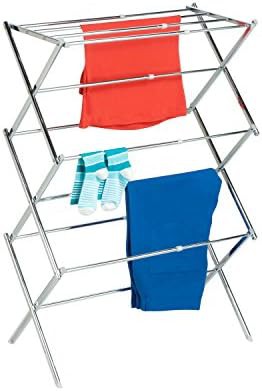 Expandable chrome steel laundry rack — photo 3