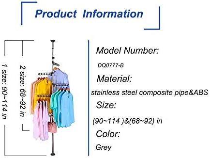 Grey metal floor to ceiling drying rack — photo 3