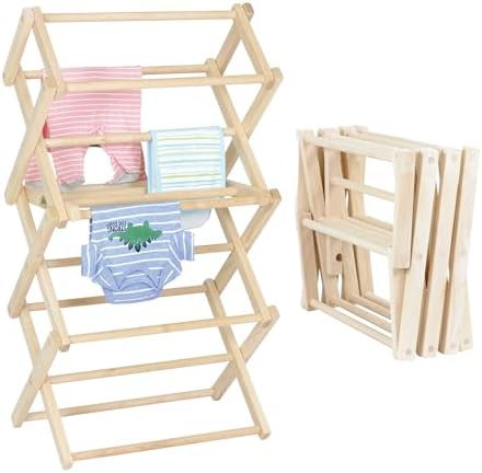 Small maple rack for baby clothes