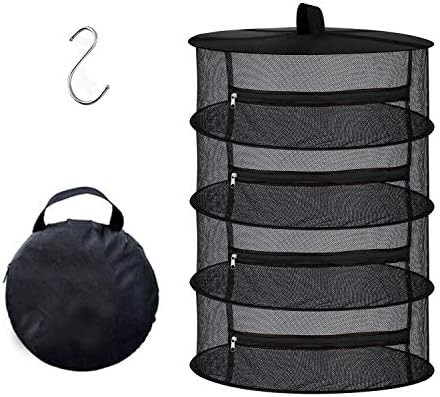 Four tier mesh hanging herb dryer
