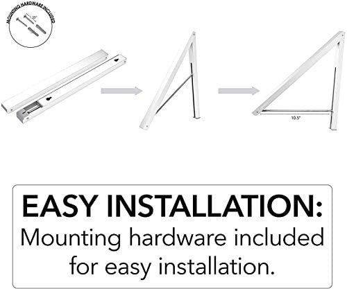 White wall mounted retractable clothing rack — photo 4