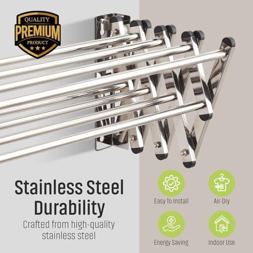 Stainless wall mount space saving rack — photo 4