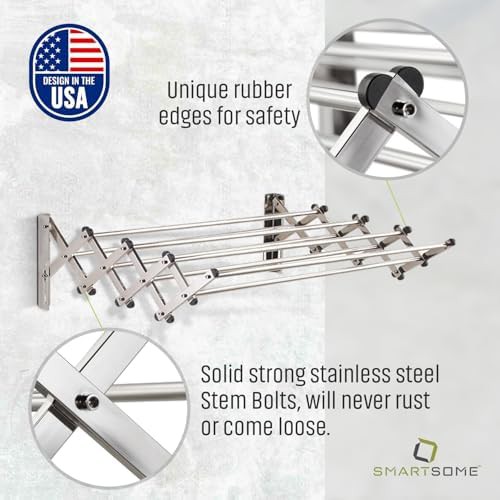 Stainless wall mount space saving rack — photo 5