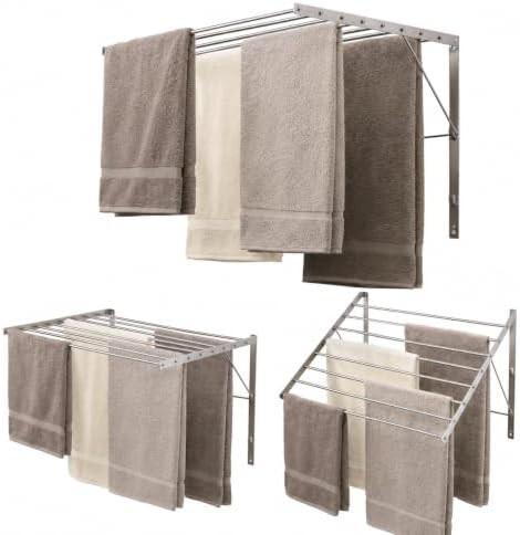 Wall mounted folding laundry rack 30 in wide