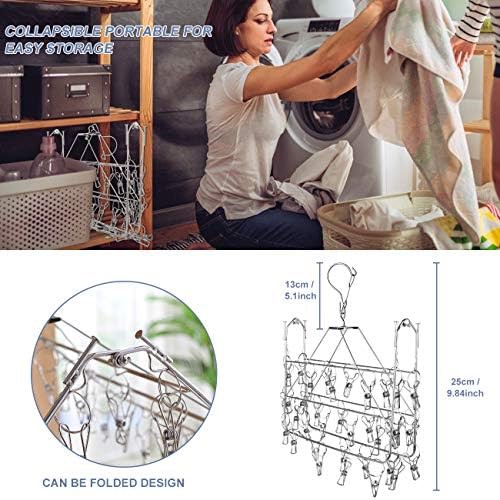 Stainless steel multi clip laundry rack — photo 3