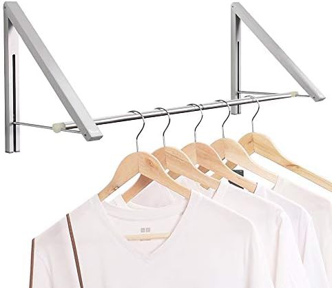 Silver aluminum wall rack with rod