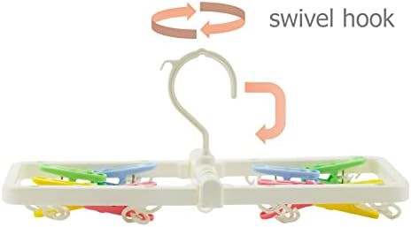 Travel laundry hanger with eight clips — photo 3