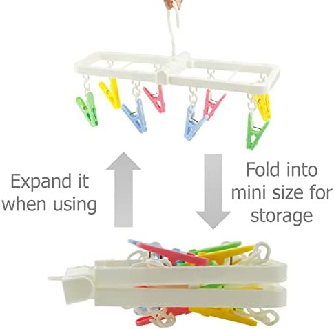 Travel laundry hanger with eight clips — photo 5