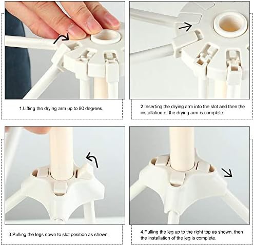 White collapsible pasta and noodle drying rack — photo 5