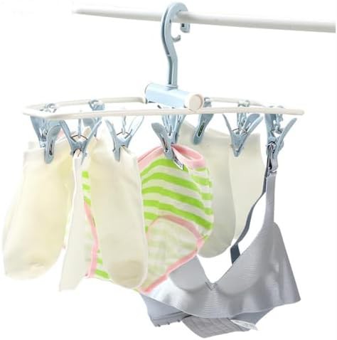 Blue baby clothes drying hangers with clips — photo 5