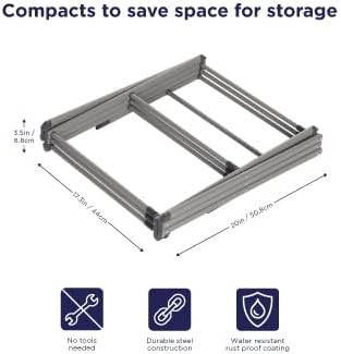 Expandable silver three tier accordion rack — photo 3