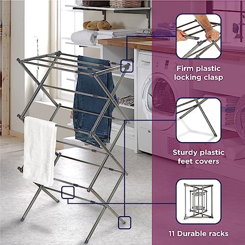 Expandable silver three tier accordion rack — photo 4