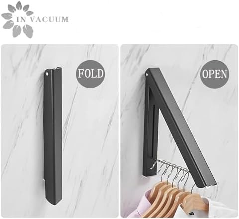 Wall mounted retractable aluminum laundry rack — photo 3