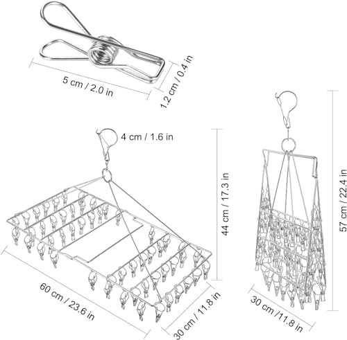 Stainless steel sock dryer with 52 pegs — photo 4