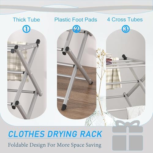 Grey freestanding accordion towel rack — photo 4
