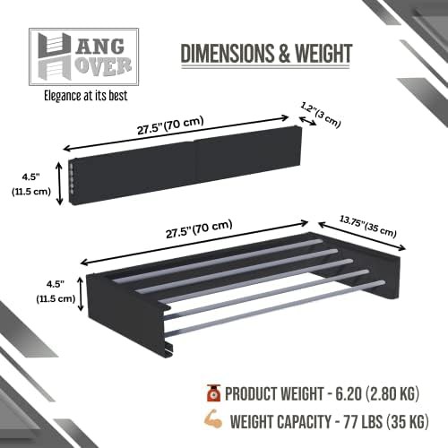 Matte black stainless steel wall rack — photo 3