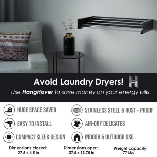 Matte black stainless steel wall rack — photo 4