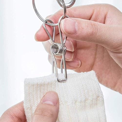 Round stainless hanging rack with clips — photo 4