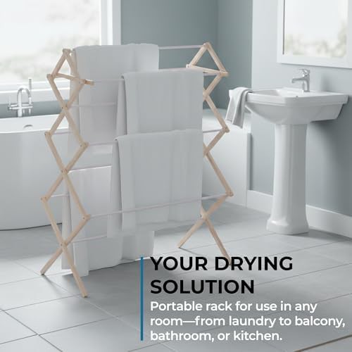 Compact folding wooden and white rack — photo 4