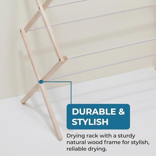 Compact folding wooden and white rack — photo 5