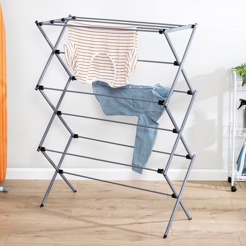Oversized grey collapsible clothes dryer — photo 3