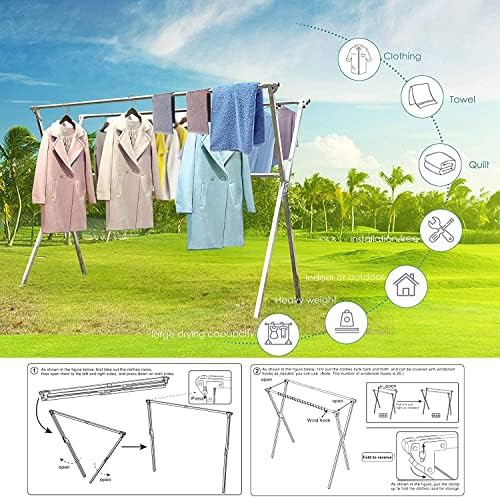 Adjustable stainless steel rack with windproof hooks — photo 4