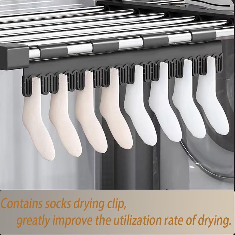 Retractable balcony rail towel rack — photo 5