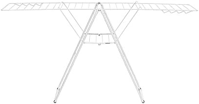White gullwing folding clothes drying rack — photo 4