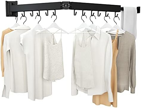 Black two fold wall mount rack