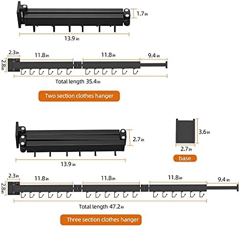 Black two fold wall mount rack — photo 4