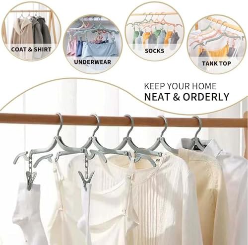 Twelve pack of travel hangers with clips — photo 5