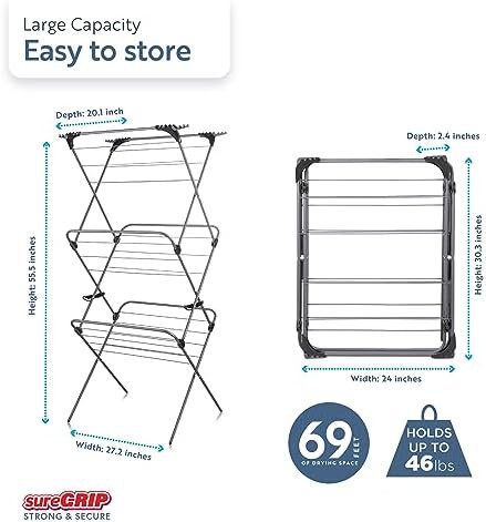Three tier non slip silver rack — photo 3
