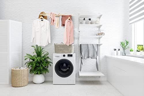Wall mounted maple wood laundry rack — photo 3