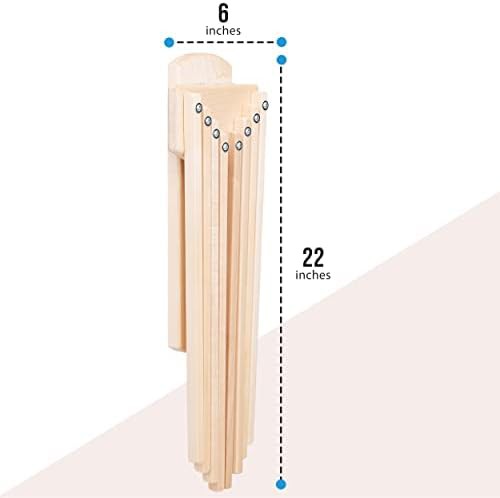 Wall mounted maple wood laundry rack — photo 4