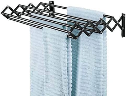 Black steel expandable accordion drying rack