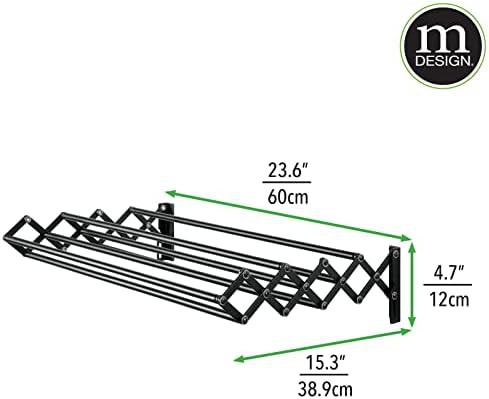 Black steel expandable accordion drying rack — photo 3