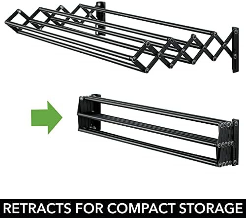 Black steel expandable accordion drying rack — photo 4