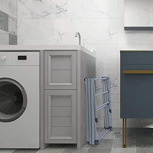 Grey expandable accordion laundry dryer — photo 4