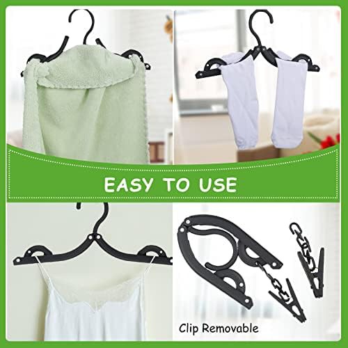 Twelve pack black folding travel hangers — photo 5