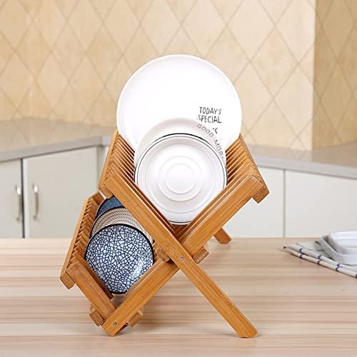 Collapsible bamboo plate and dish rack — photo 4