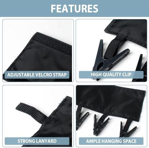 Black portable folding travel hanger clips — photo 4