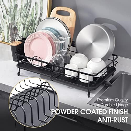 Grey stainless steel foldable dish drainer — photo 3