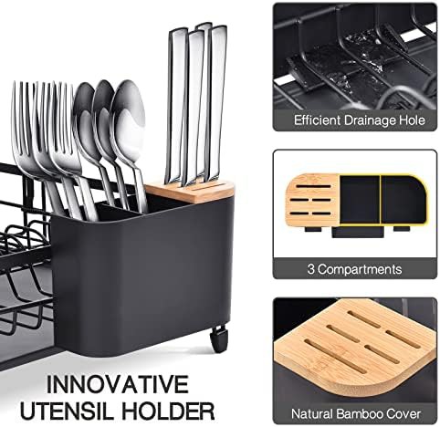 Grey stainless steel foldable dish drainer — photo 4