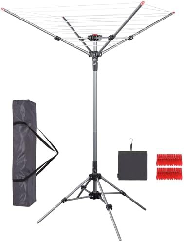 Portable umbrella clothesline 82 ft