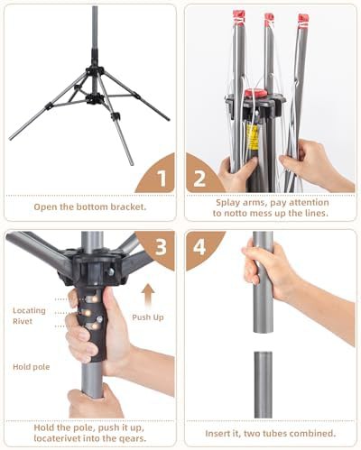Portable umbrella clothesline 82 ft — photo 4