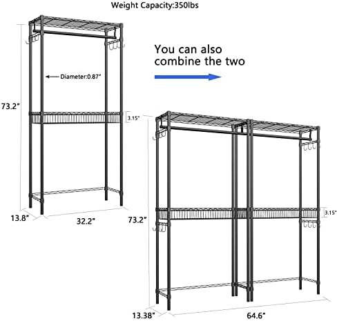 Two tier black washer storage shelf — photo 3